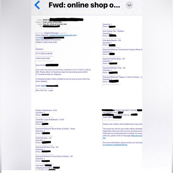 SUPREME KURT COBAIN GRAPHIC TEE or short sleeve t-shirt NEW w/proof of purchase - Picture 6 of 6